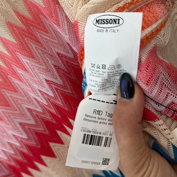 Missoni Mare Zigzag-Print Long Caftan Coverup, Multi Size OS - Picture 6 of 7